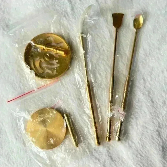 Brass Incense Mold Incense  Press Kit 5pcs Brass Yoga Meditation - Picture 5 of 5